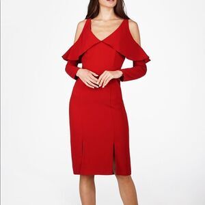 Adelyn Rae Shelia Red Off Shoulder Dress Medium